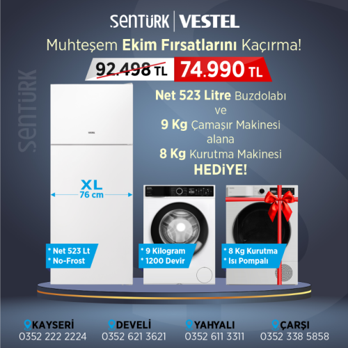 Vestel "Muhteşem Ekim Fırsatları" Beyaz Eşya Seti - 3