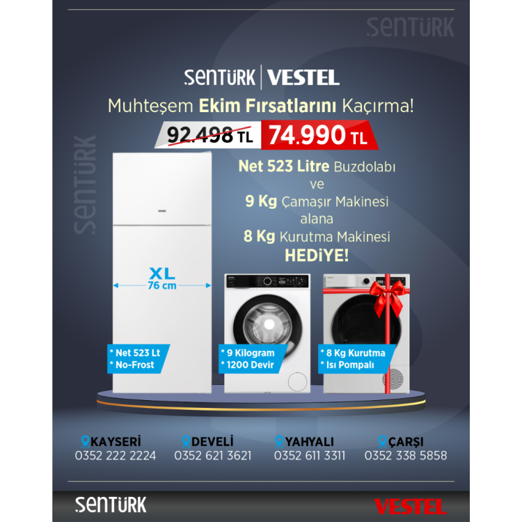 Vestel "Muhteşem Ekim Fırsatları" Beyaz Eşya Seti - 3