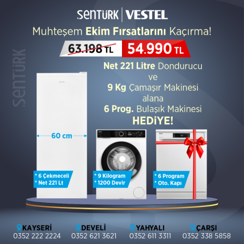 Vestel "Muhteşem Ekim Fırsatları" Beyaz Eşya Seti - 1