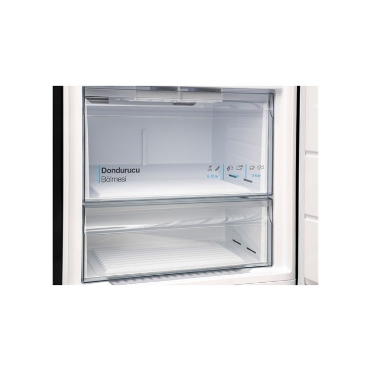 Vestel Retro NFK52001 Siyah 471 Lt No-Frost Buzdolabı