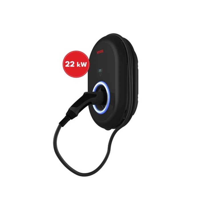 Vestel Elektrikli Araç Şarj İstasyonu EVC04 22kW Kablolu