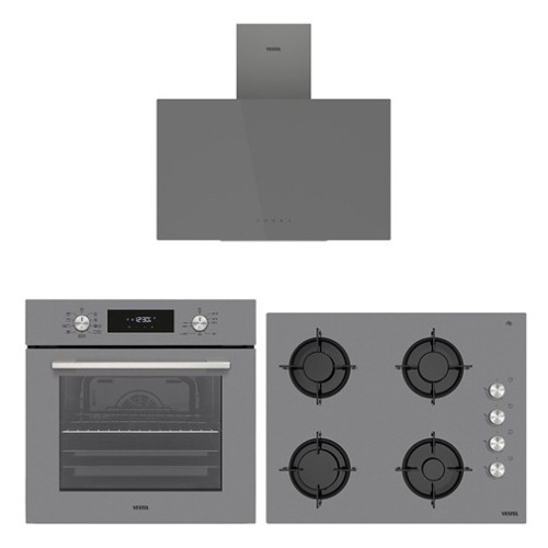 Vestel Ankastre - Eğik Gri Avantajlı 65 Dijital Set