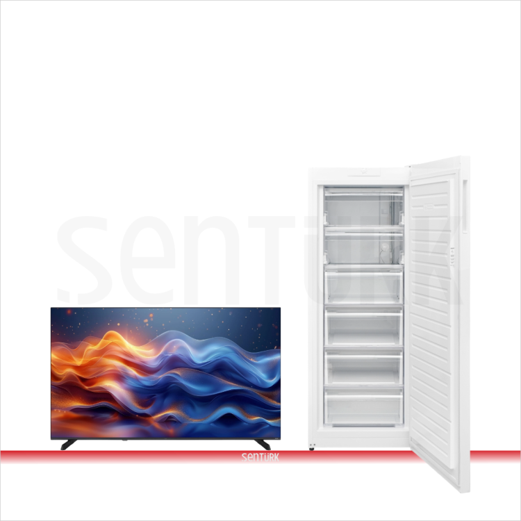 Vestel 2'li Beyaz Eşya Seti (50UV9750 TV + CDL601 Derin Dondurucu )
