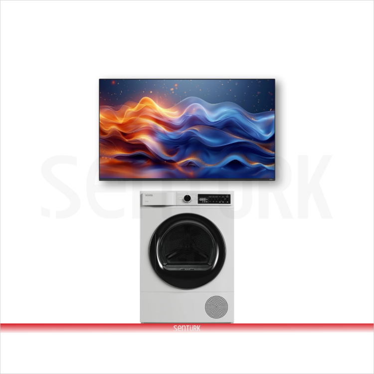 Vestel 2'li Beyaz Eşya Seti (50UV9750 TV + KM 95301 Kurutma)
