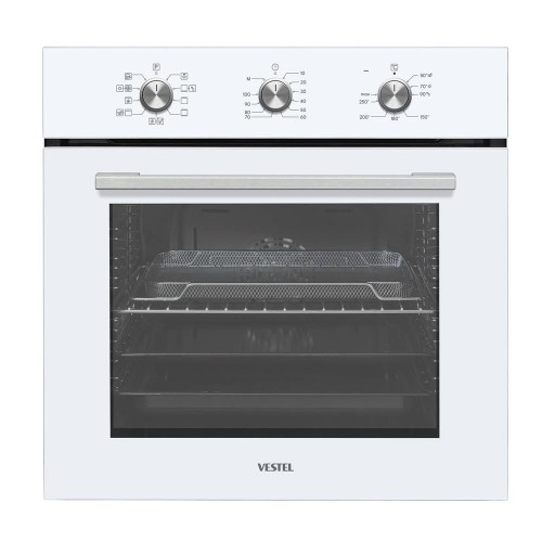 Vestel 2'li Fırın Ocak Beyaz Ankastre Set (61041 B-DG ve 6682 B-LF)