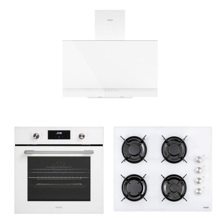 Vestel Ankastre - Eğik Beyaz Hamur Şefi Set