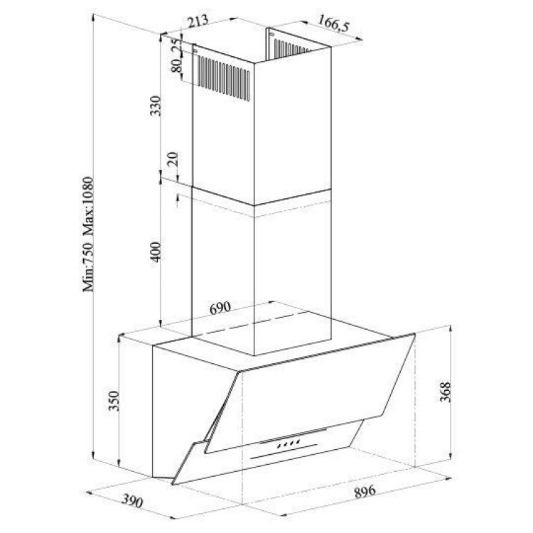 Vestel AD-9331 B Ankastre Davlumbaz