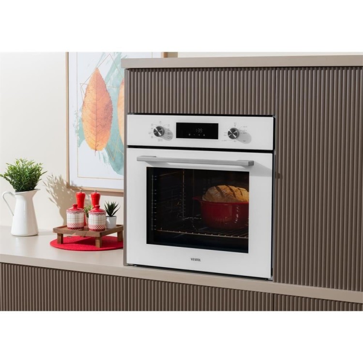 Vestel Ankastre - Eğik Beyaz Cam Ekonomik Set