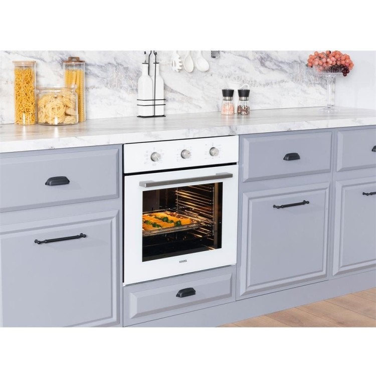 Vestel Ankastre - Eğik Beyaz Cam Ekonomik Set