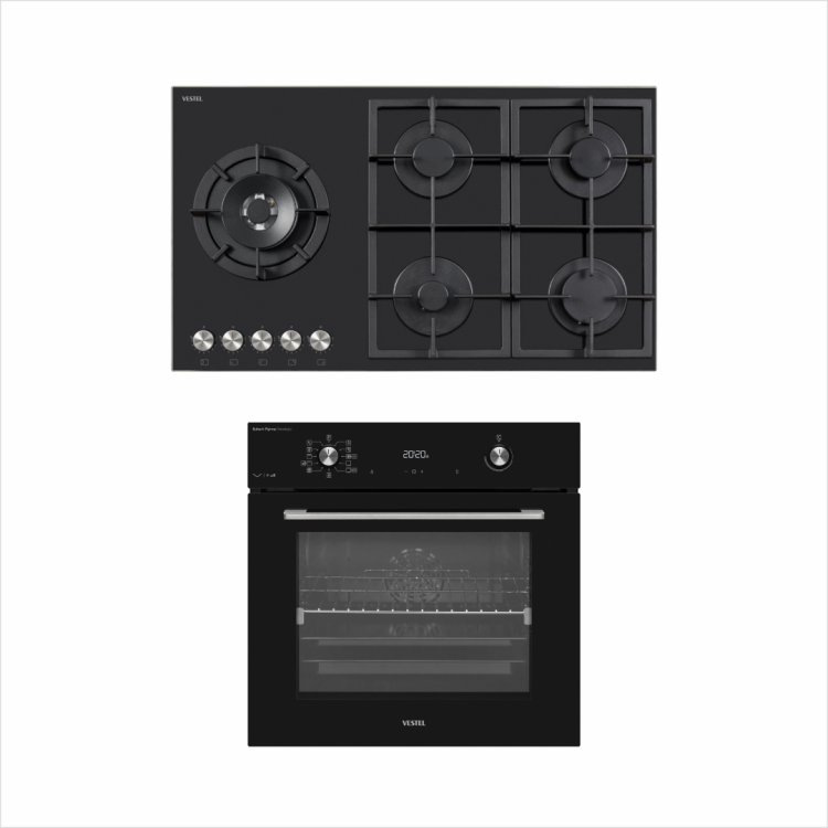 Vestel Ankastre - Şeflerin Tercihi Siyah Set