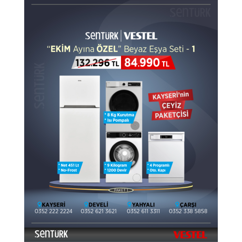 Vestel "Ekim Özel" Beyaz Eşya Seti - 1