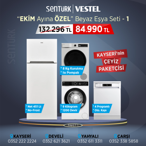 Vestel "Ekim Özel" Beyaz Eşya Seti - 1
