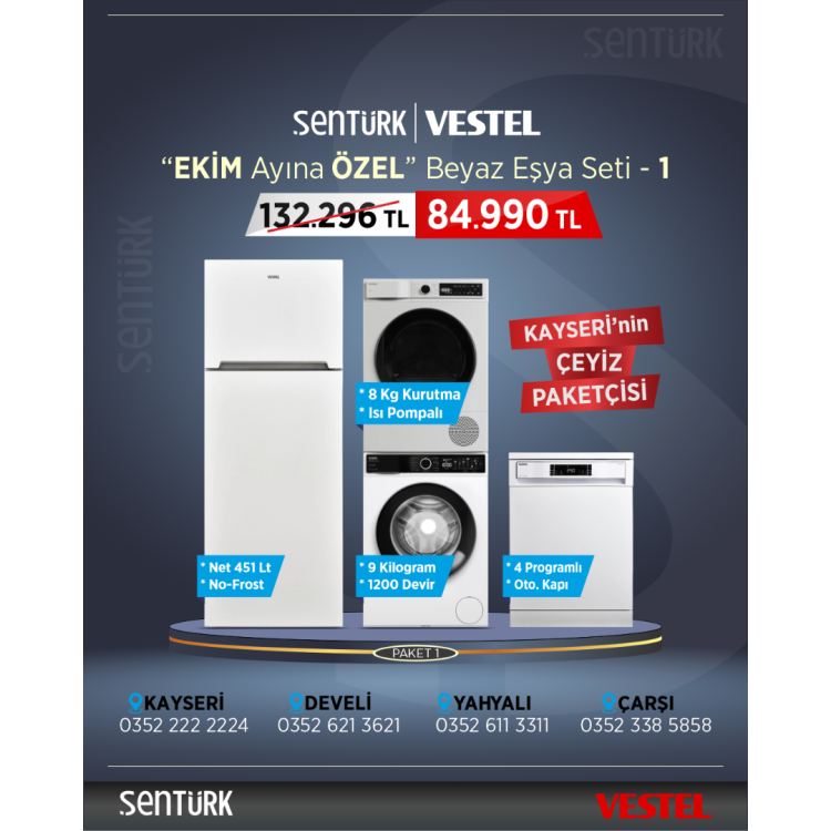 Vestel "Ekim Özel" Beyaz Eşya Seti - 1