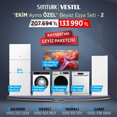 Vestel "Ekim Özel" Beyaz Eşya Seti - 2