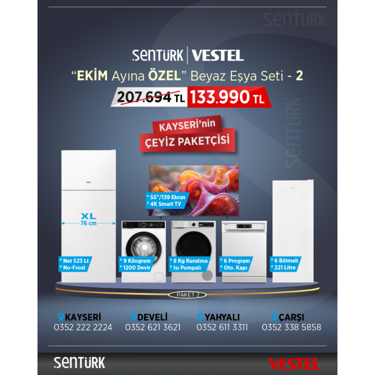 Vestel "Ekim Özel" Beyaz Eşya Seti - 2
