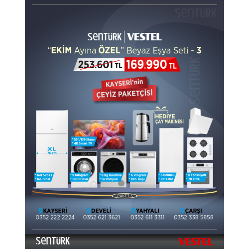 Vestel "Ekim Özel" Beyaz Eşya Seti - 3
