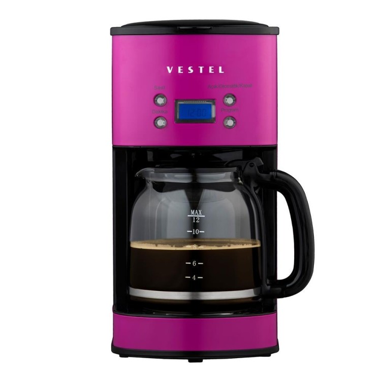 Vestel Retro Filtre Kahve Makinesi Pembe