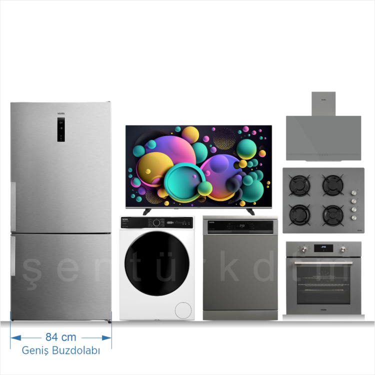 Vestel "Elmas Inox XXL" Beyaz Eşya Seti Çeyiz Paketi