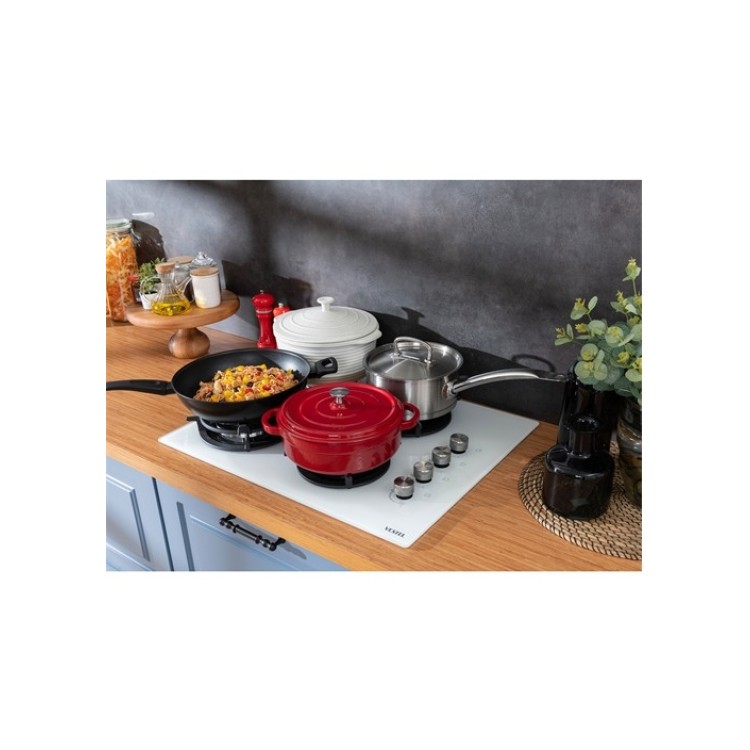 Vestel AO-65104 BDG-DW 65 cm 4 Gözü Gazlı (1 Gözü Wok'lu) Ankastre Ocak